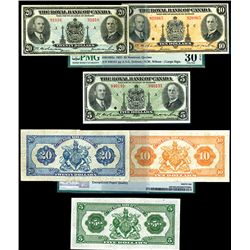 Royal Bank of Canada, 1935 Issue Trio.