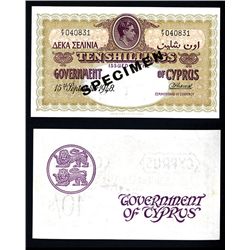 Government of Cyprus, 1937-39 Issue Specimen.