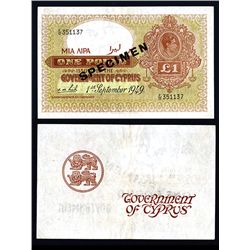 Government of Cyprus, 1937-39 Issue Specimen.