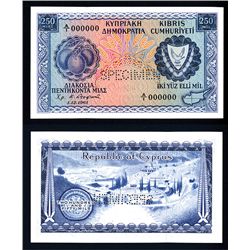 Republic of Cyprus, 1961 Issue Specimen.