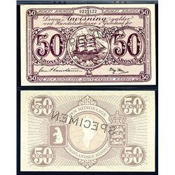 Greenland, Danish Administration, ND (1953-67) Issue Specimen Banknote.