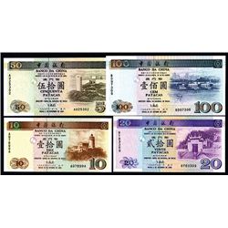 Banco Da China, 1995-97 Issue Quartet.