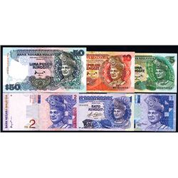 Bank Negara Malaysia, Banknote Group of 56 Notes, 1982 to 2000 Issues.