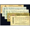 Image 1 : Russia Bank Note Assortment, Lot of 5 Treasury Certificates & Debenture Bonds dated 1918 to 1921.