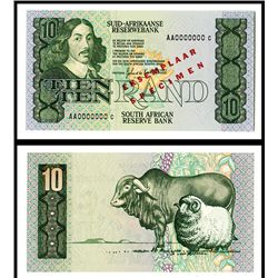 South African Reserve Bank ND (1981-83) Specimen Banknote.