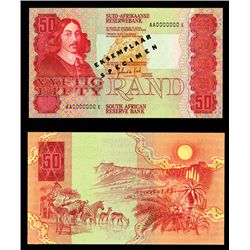South African Reserve Bank ND (1984-90) Specimen Banknote.