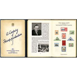 Waterlow & Sons ca. 1952 Sample Booklet With Specimen Stamps.