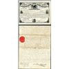 Image 1 : Certificate of Location, Act of June 2nd, 1858, BEP Printed, For Property In New Orleans, Louisiana.