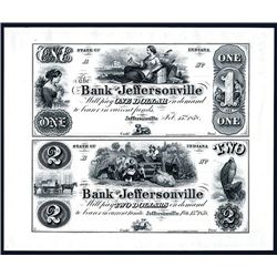 Bank of Jeffersonville Uncut Proprietary Proof Sheet of 2.