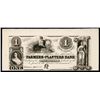 Image 1 : Farmers and Planters Bank Baltimore, ca.1830's Obsolete Proof.