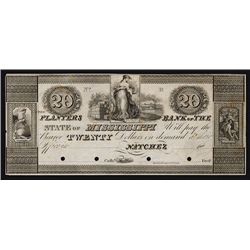 Planters Bank of the State of Mississippi ca.1830's Obsolete Proof.