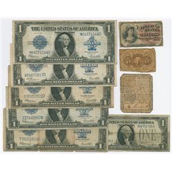 U.S. Banknote Assortment of 9 Notes.