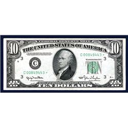 U.S. Federal Reserve Note, Philadelphia, PA, $10*, Series of 1950, Issued Star Banknote.