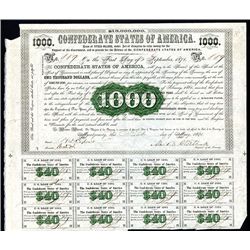 Confederate Bonds Lot of 5, Act of February 28 and Aug 19, 1861.