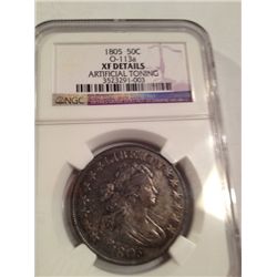 1805 Silver Half Dollar, NGC XF Details