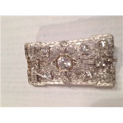 2 1/4 CARAT DIAMOND 18K GOLD BROOCH, 9.26 GRAMS GOLD