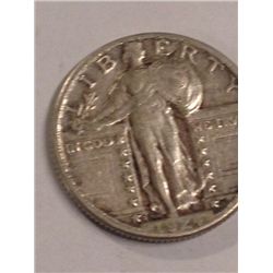 1924-D STANDING LIBERTY QUARTER VF