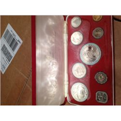 1972 Bahamas 9 Coin Proof Set in Original Box - Total of 2.8723 Ounces of Silver