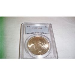 1922 SILVER PEACE DOLLAR PCGS MS-62