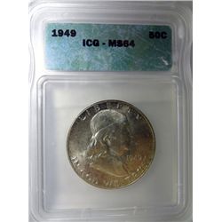 1949 FRANKLIN HALF DOLLAR ICG MS64