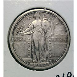 1917 STANDING LIBERTY QUARTER T-1 VF-XF