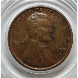 1927-S LINCOLN ONE CENT AU/UNC