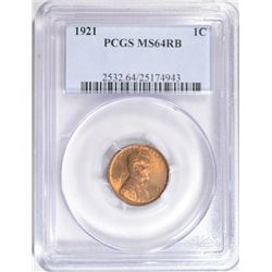 1921  Lincoln penny PCGS64RB