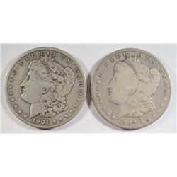 1901S fine-1902S good  Morgan $   Est $100-$110