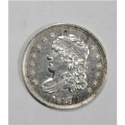1837  Capped Bust half dime   AU 55 nice and original with several neet