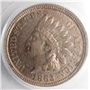 Image 2 : 1863  Indian penny  PCGS 62  est  $140-$150