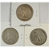 Image 2 : 1917  XF,1917-D F/VF, & 1917-S VF WALKING LIBERTY HALVES