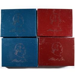 2 PROOF AND 2 UNCIRCULATED 1982 WASHING TON HALF DOLLAR COMMEMORATIVES