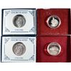 Image 2 : 2 PROOF AND 2 UNCIRCULATED 1982 WASHING TON HALF DOLLAR COMMEMORATIVES