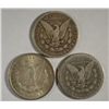 Image 2 : ( 3 ) THREE CIRCULATED MORGAN SILVER DOLLARS