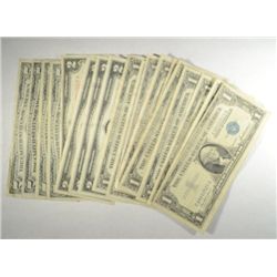 A LOT OF DECENT AVERAGE CIRCULATED U.S. CURRENCY NOTES COMPLETE/FREE OF GRAFFITI
