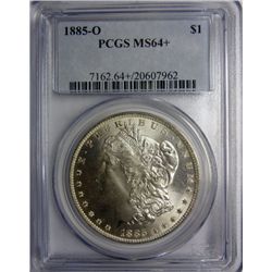 1885 O MORGAN DOLLAR PCGS MS64+