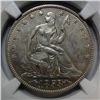 Image 2 : 1853 ARROWS AND RAYS SEATED HALF DOLLAR NGC UNC CLEANED. A NICE MS63 COIN