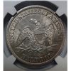 Image 3 : 1853 ARROWS AND RAYS SEATED HALF DOLLAR NGC UNC CLEANED. A NICE MS63 COIN