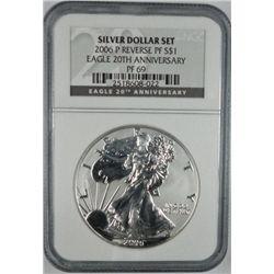 2006P rev proof silver Eagle 20th anniv  NGC PF69