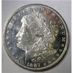 1887-O MORGAN DOLLAR GEM BU DMPL!