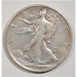 1920-S WALKING LIBERTY HALF DOLLAR XF MINOR OBV MARK