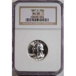 1957-D Washington Quarter NGC MS-65