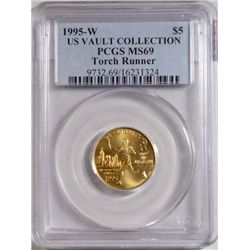 1995-W $5 Gold Torch Runner PCGS MS-69