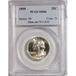 1959 Washington Quarter PCGS MS-66