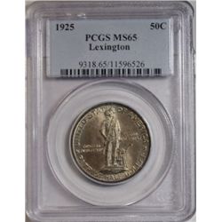 1925 Lexington Concord Commemorative Half Dollar PCGS MS65
