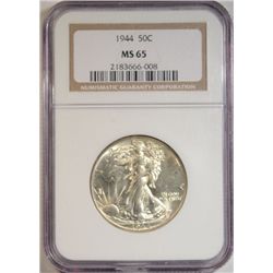 1944 Walking Liberty Half Dollar NGC MS-65