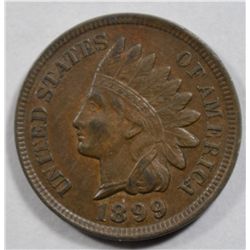 1899 INDIAN ONE CENT BROWN AU