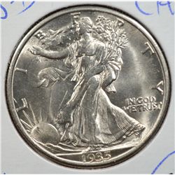 1935-D WALKING LIBERTY HALF DOLLAR MS65 GEM! SUPER!