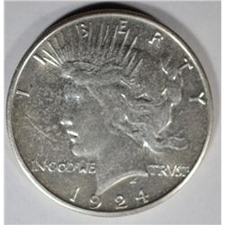1924-S PEACE DOLLAR AU58