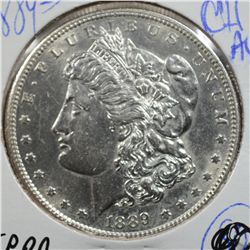 1889-S MORGAN DOLLAR AU58+